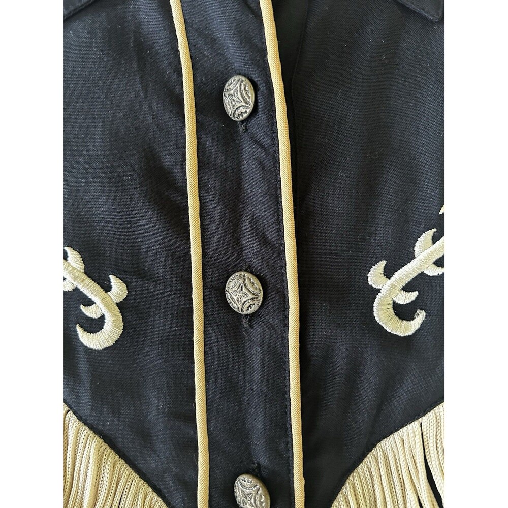 Rod’s Vintage 90’s Fringed Maxi Dress/Duster Embroidered Size XL Rodeo Cowgirl - Picture 9 of 16
